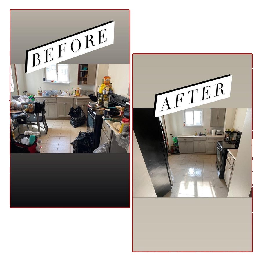 Kitchen deep cleaning before and after - Hazleton PA